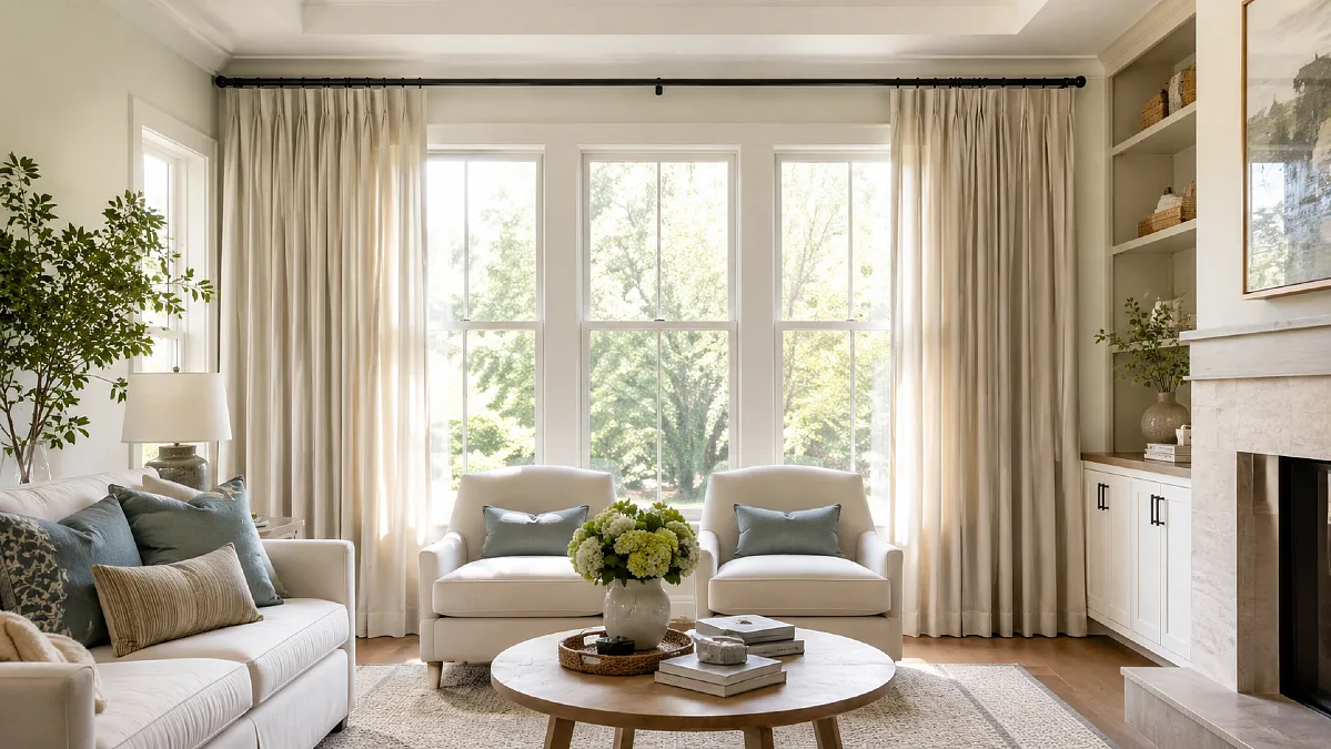 How to Hang Curtains So They Make the Room Look Taller and Wider