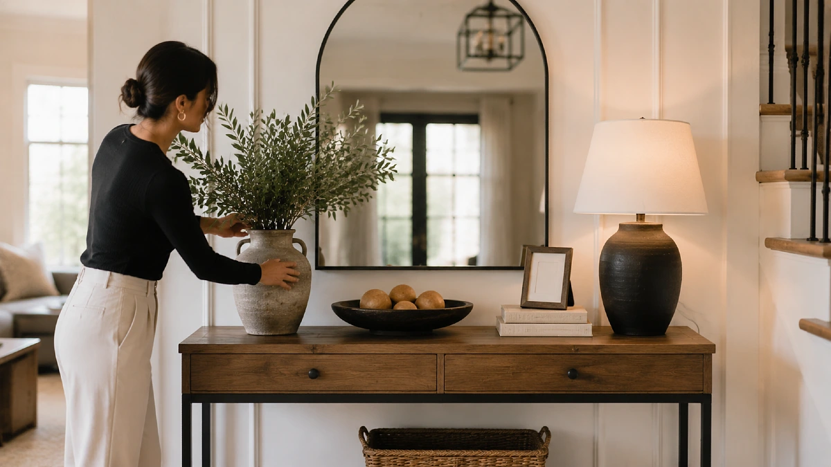 How to Style a Console Table Like a Designer in 10 Minutes
