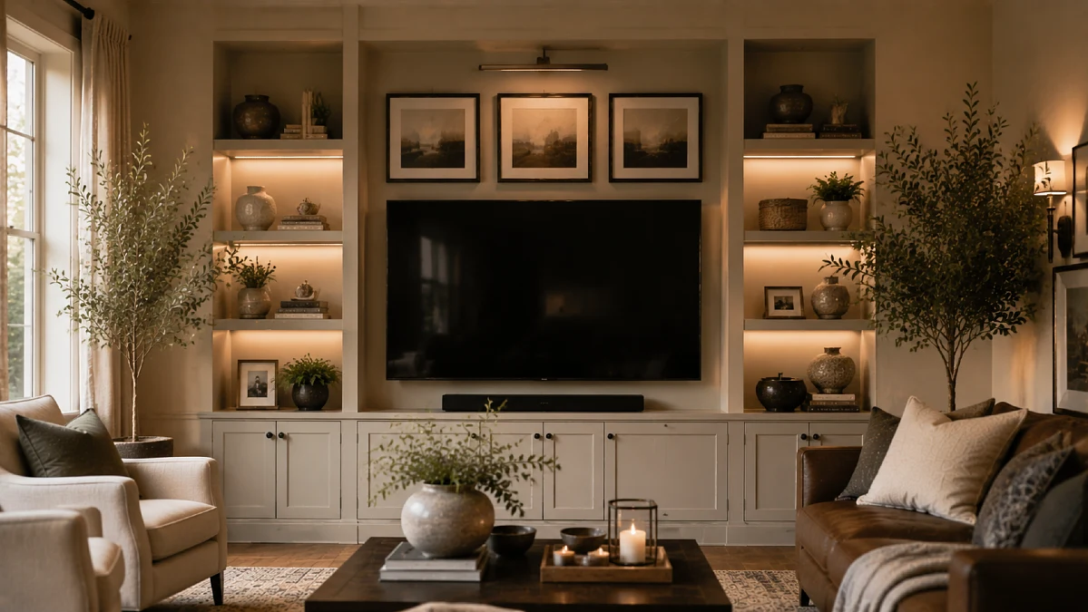 How to Decorate Around a TV So the Screen Stops Dominating the Room