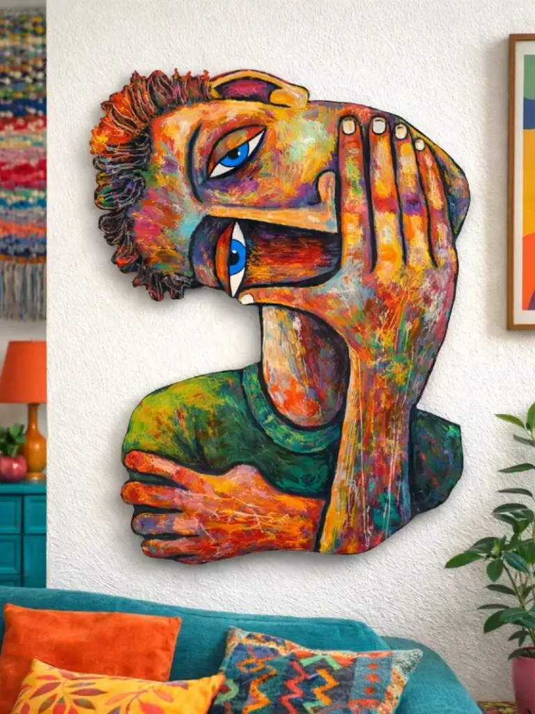 Cutout Expressionist Figural Wall Sculpture