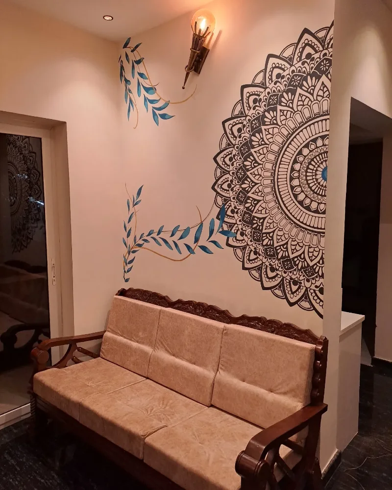 Mandala Wall Mural with Intricate Details