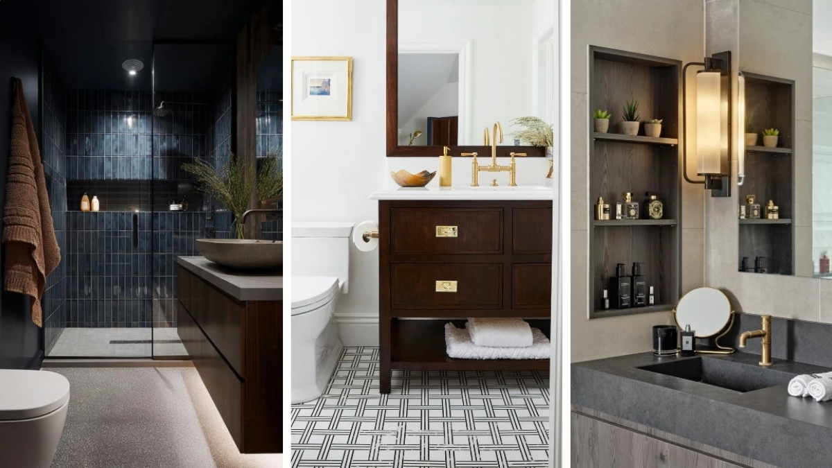 17 Masculine Bathroom Decor Ideas That Skip the Clutter