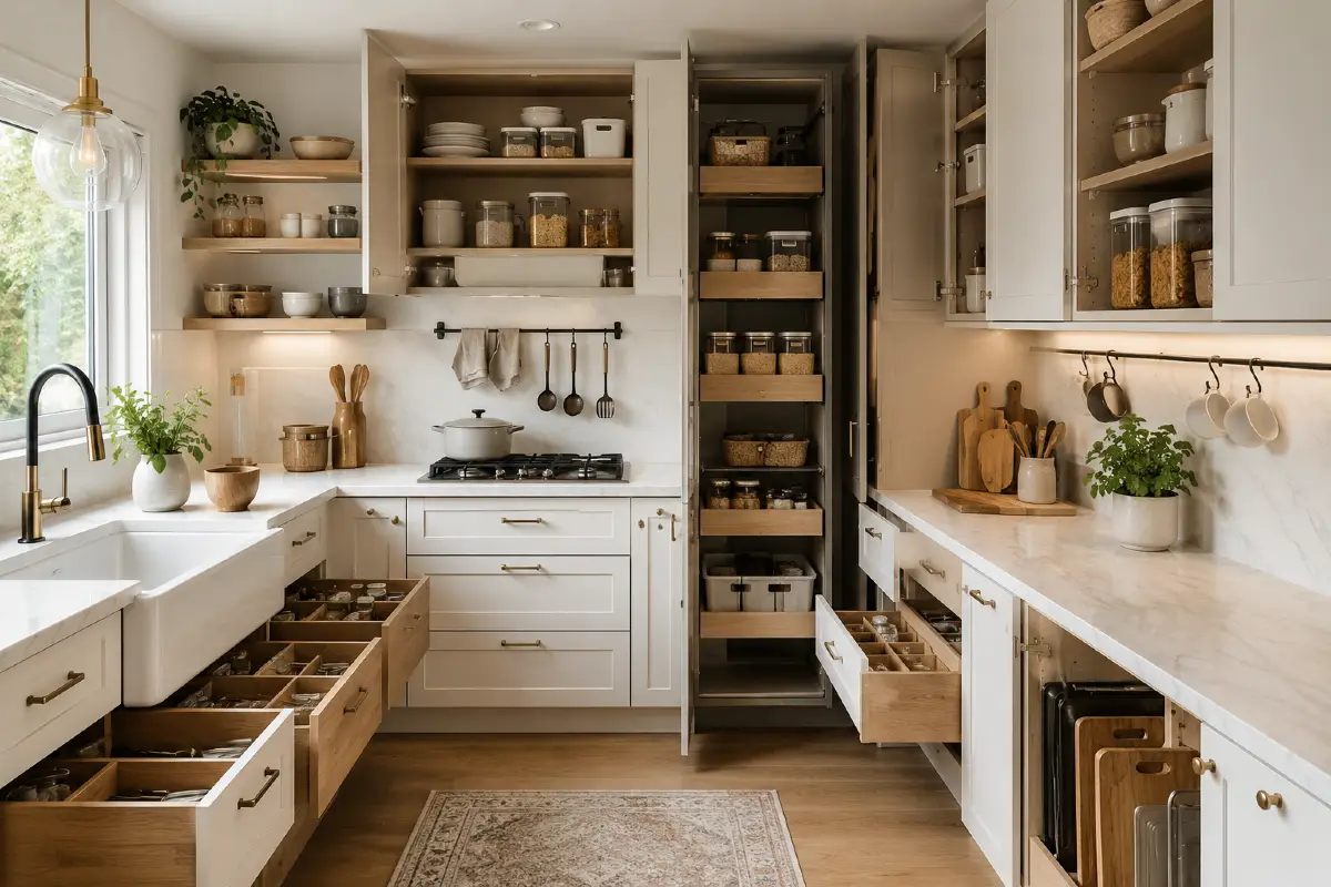 17 Small Kitchen Storage Ideas That Double Your Cabinet Space
