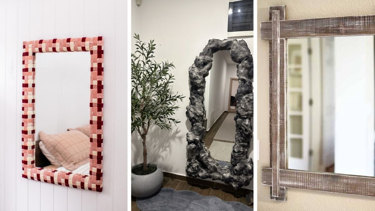 18 DIY Mirror Frame Ideas That Upgrade Builder-Grade Mirrors