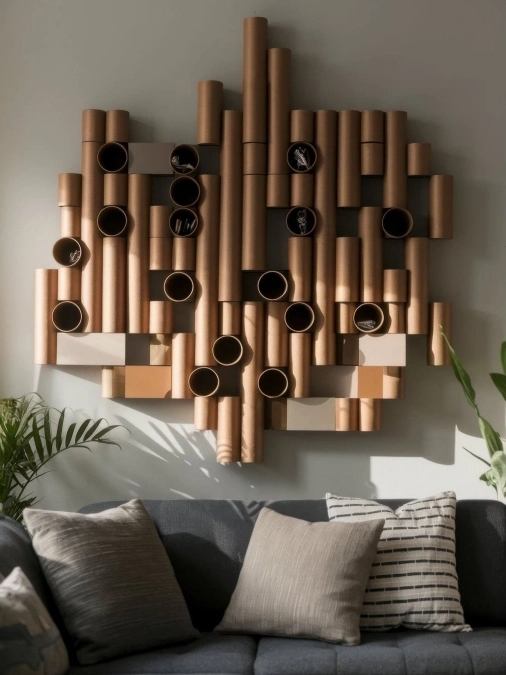 3D Metallic Tube Sculpture