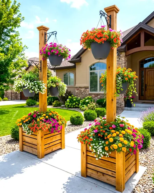 Add Vertical Flower Posts