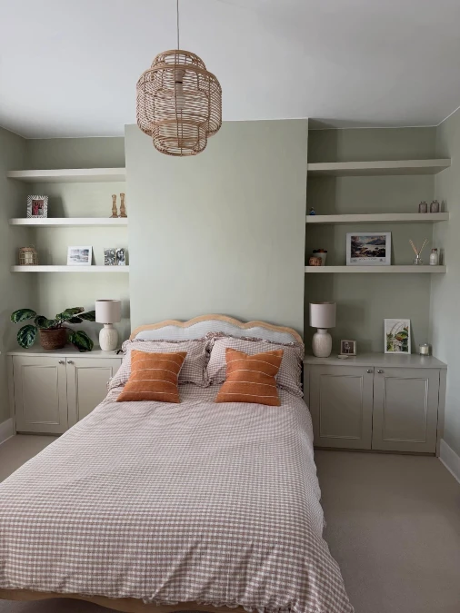 Bedroom Alcove Storage and Nightstands