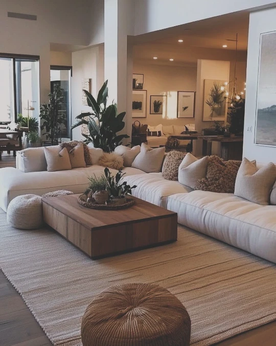 Build a Biophilic Living Room With Earthy Texture