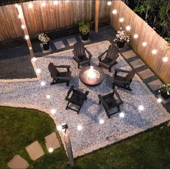 Carving Out a Geometric Fire Pit Lounge