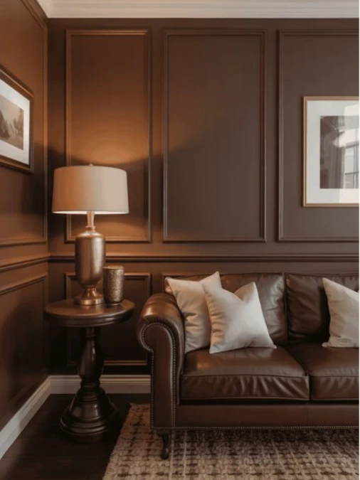 Classic Leather Against Rich Brown Paneling