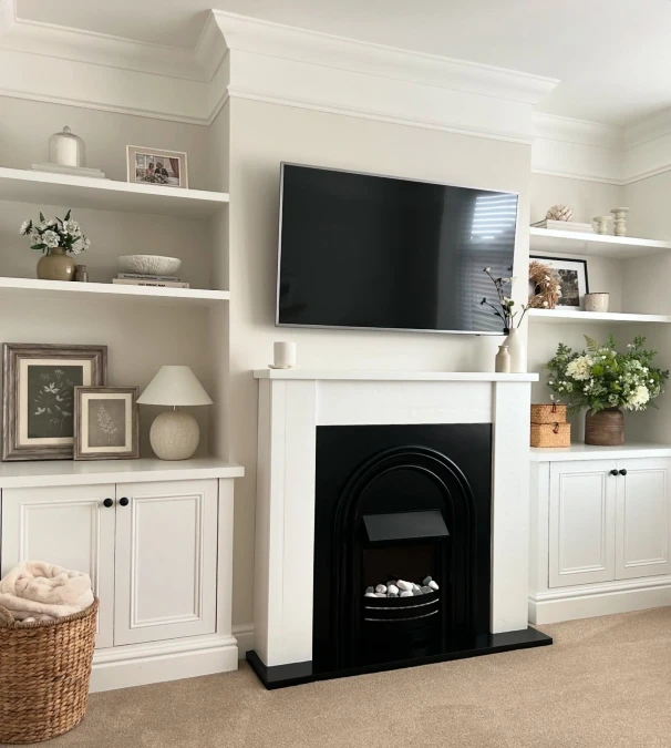 Classic Symmetrical White Built Ins