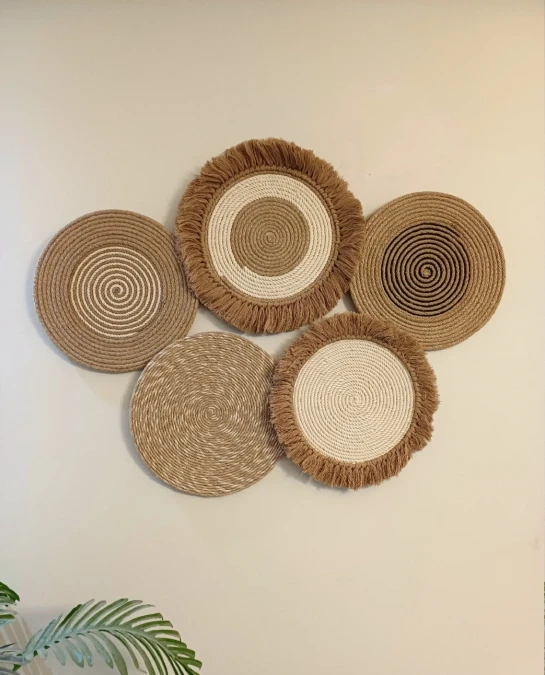 Coiled Jute and Rope Wall Cluster
