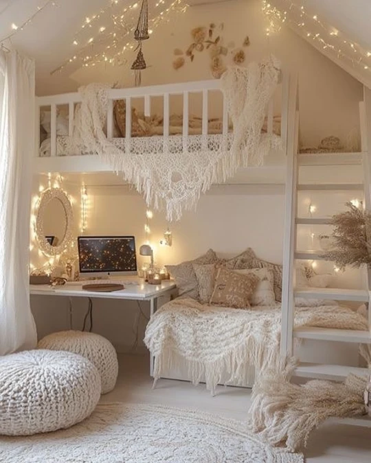 Cozy Loft Bed With Built In Study Nook
