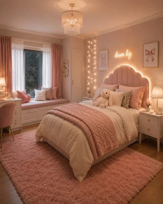 Cozy Window Nook With Blush Tones
