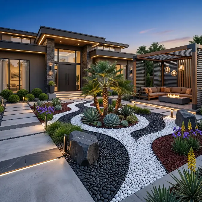 Create Graphic Patterns With Contrasting Gravel