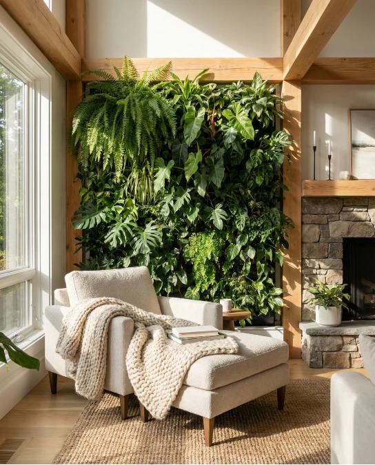 Create a Reading Nook Beside a Living Wall