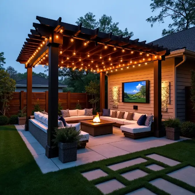 Creating an Outdoor Living Room Under a Pergola