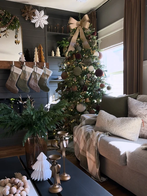 Dark Moody Walls and Oversized Ornaments