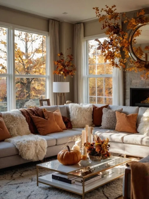 Dramatic Fall Foliage and Plush Textures