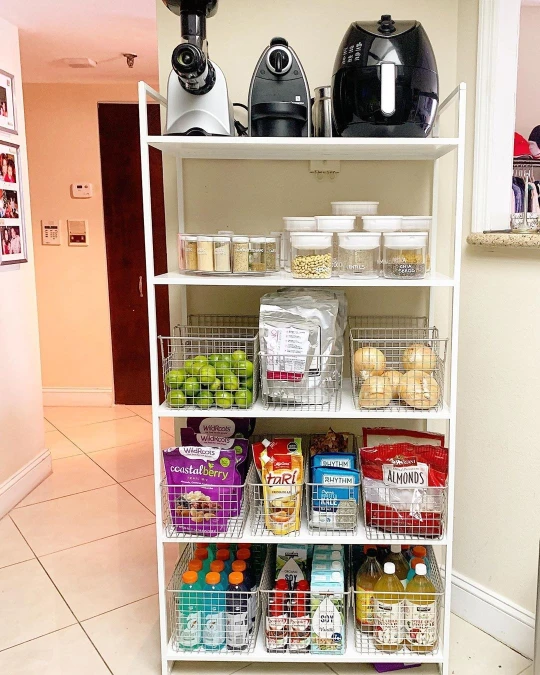 Freestanding Pantry Shelf Organizes Every Food Category