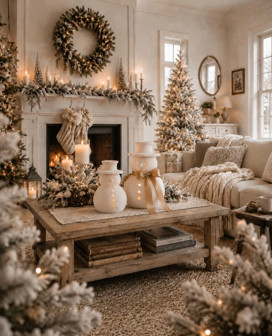 Frosted Greenery and Playful Ceramic Accents