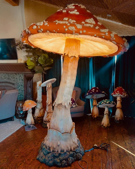 Giant Glowing Mushroom Floor Lamp