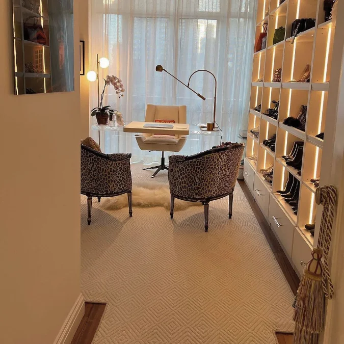 Glamour Walk In Closet Doubles as Executive Office