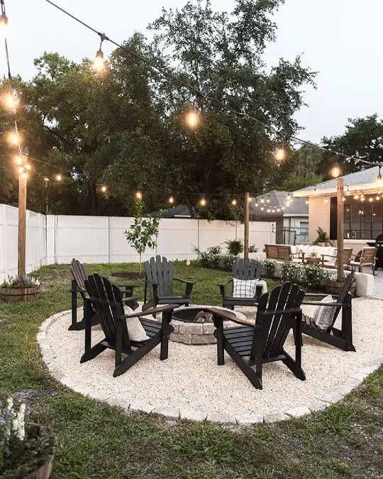 Grounding a Large Yard With a Circular Fire Pit