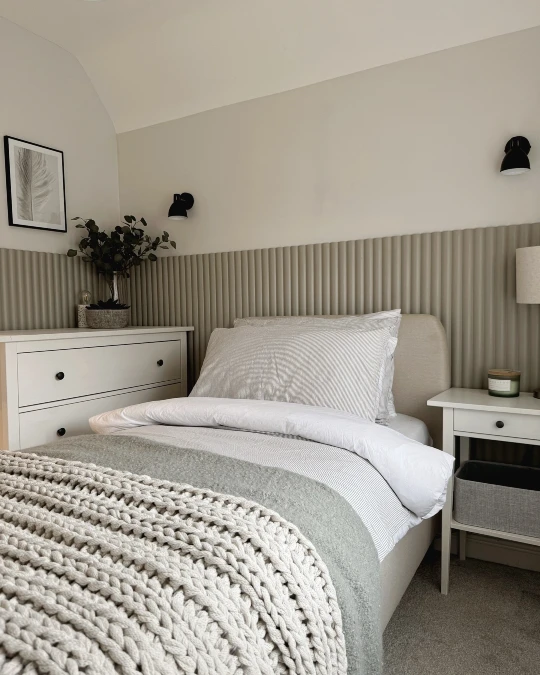 Half Wall Paneling And Layered Textures