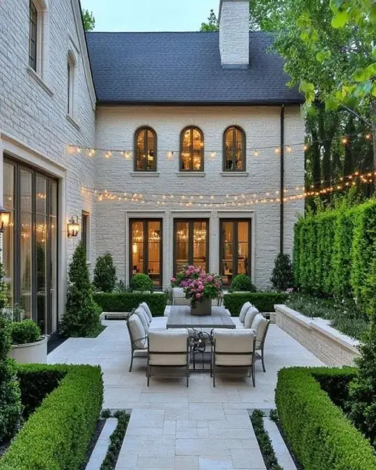 Hang Bistro Lights Over Courtyards