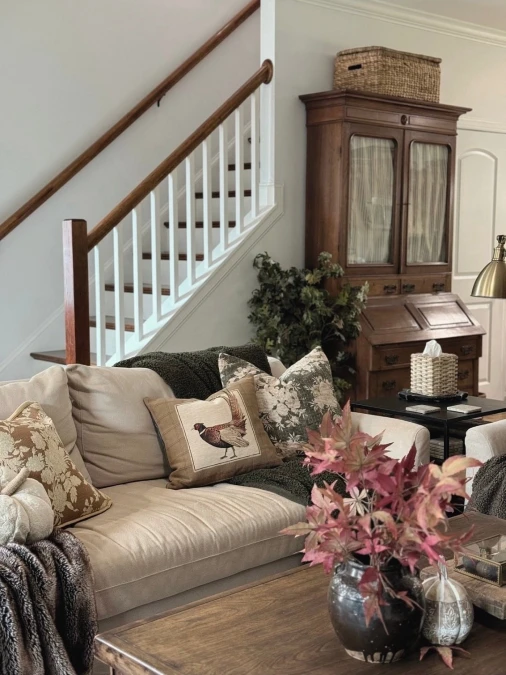 Heritage Motifs and Rich Wood Tones