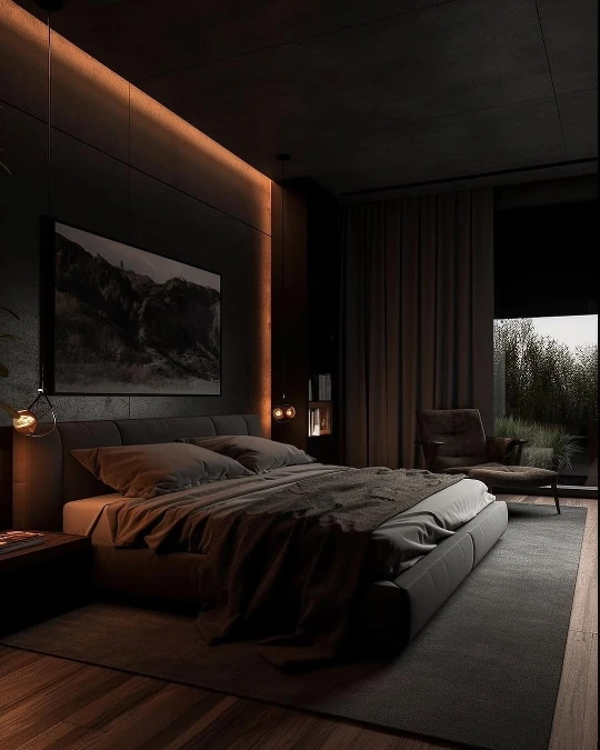 Hidden Amber Lighting And Moody Landscape Art