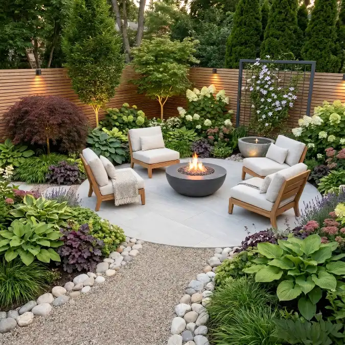 Horizontal Cedar Fence With Integrated Lighting