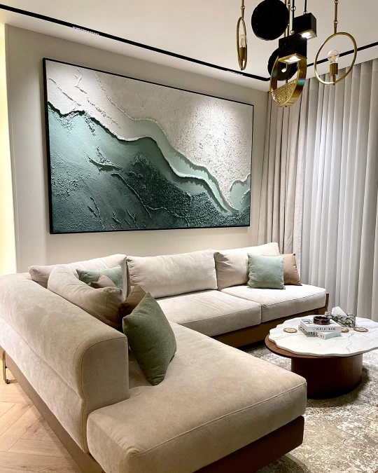 Large Textured Wave Art