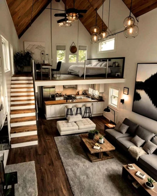Lofted Sleeping Quarters And Vertical Zoning