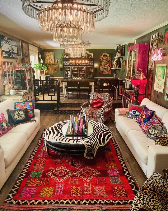 Maximalist Decor And Crystal Lighting
