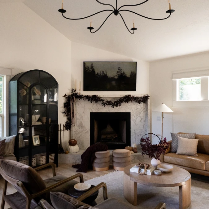 Moody Mantels and Smooth Leather