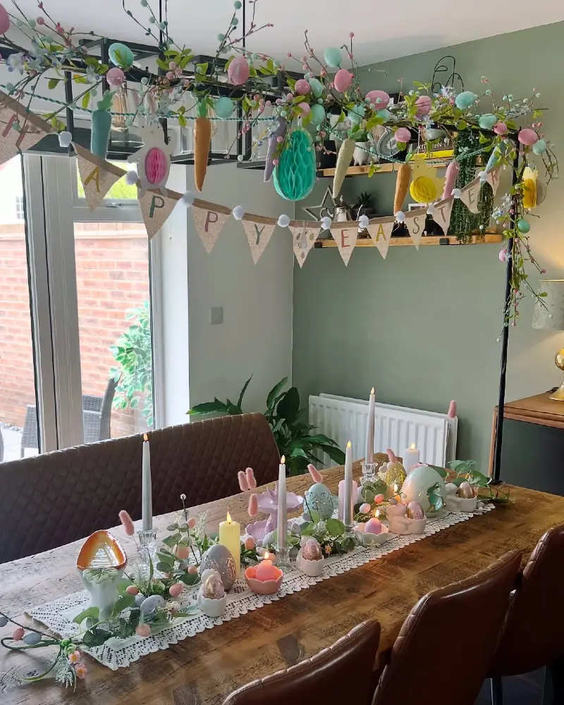 Overhead Garland and Low-Profile Table Runner