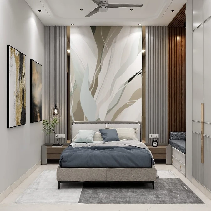 Oversized Mural and Low Furniture