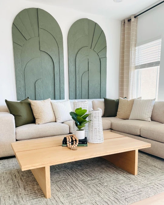 Oversized Textured Arch Wall Panels