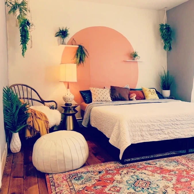 Painted Circle Wall Mural