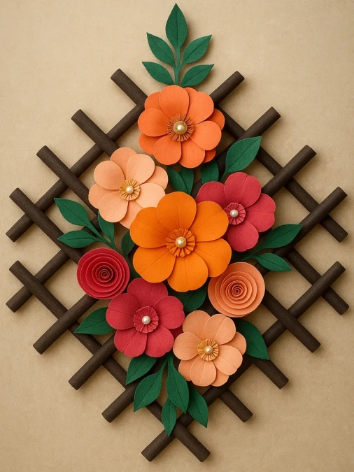 Paper Flower Lattice Art