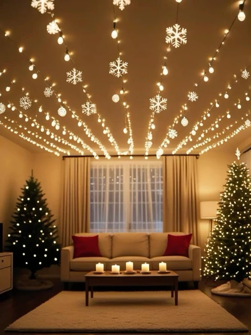 Radiant Ceiling Lights and Symmetrical Pines