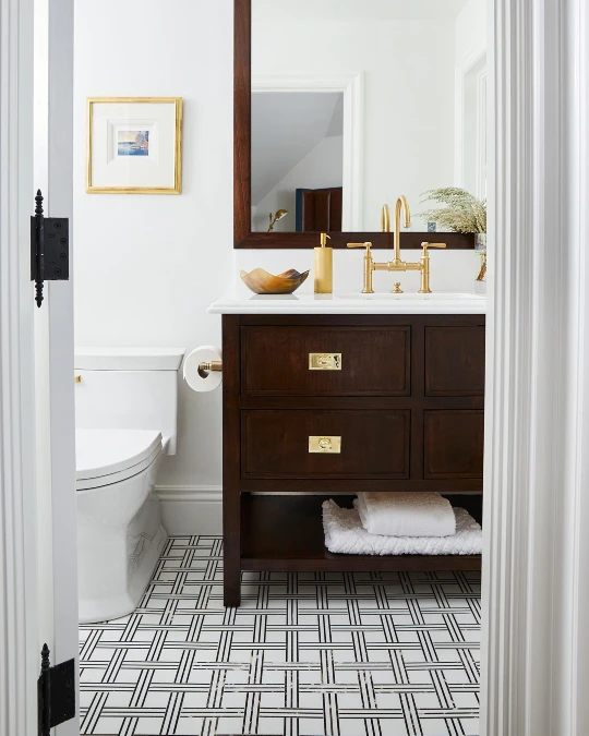 Rich Wood and Graphic Floor Tiles