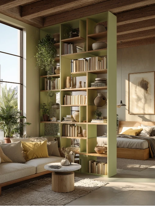 Sage Green Display Shelf Partition