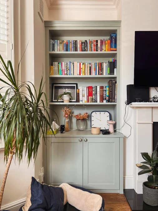 Sage Green Library Wall