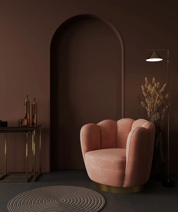 Soft Pink Velvet Brightens Moody Archways