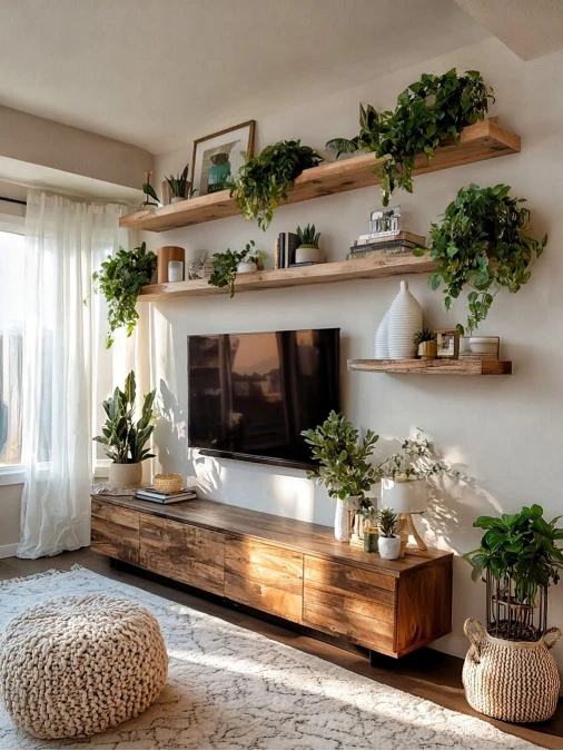 Turn Floating Shelves Into a Plant Display
