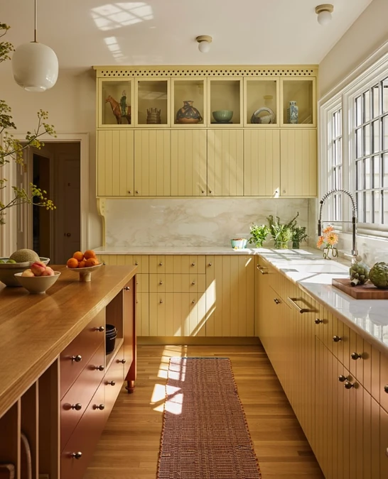 Vertical Paneling in a Sunny Kitchen