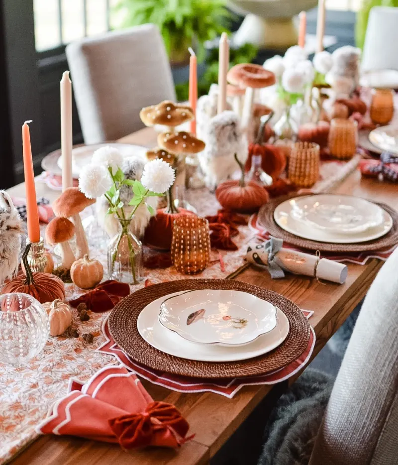Whimsical Mushroom Woodland Theme with Velvet Accents